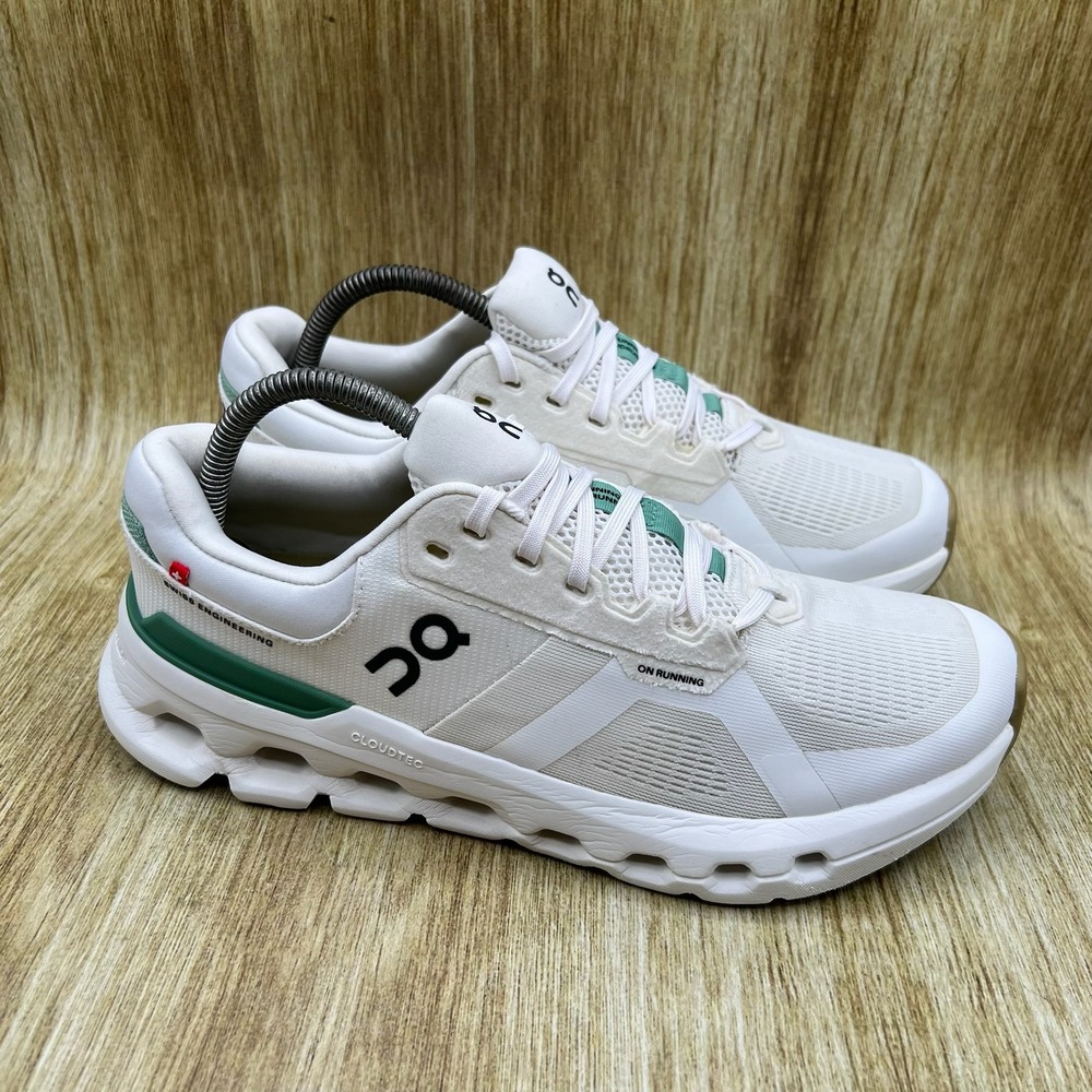 On Cloudrunner 2 Women's Size 9.5 White Green Running Shoes 3WE10132404